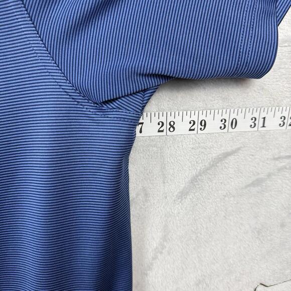 Callaway Opti-Dri Golf Polo Shirt Blue Striped XL Moisture Wicking Short Sleeve - Picture 6 of 7